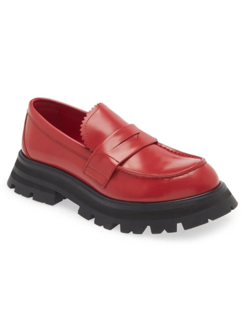 Alexander McQueen Wander Women's Leather Platform Loafer Shoes IT 40.5 / US 10.5